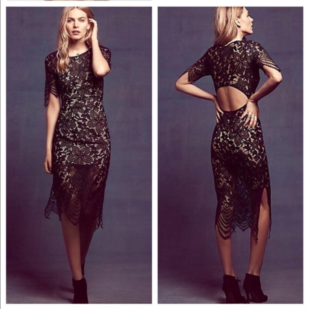 🍋 For love and lemons Luna Lace Black Maxi